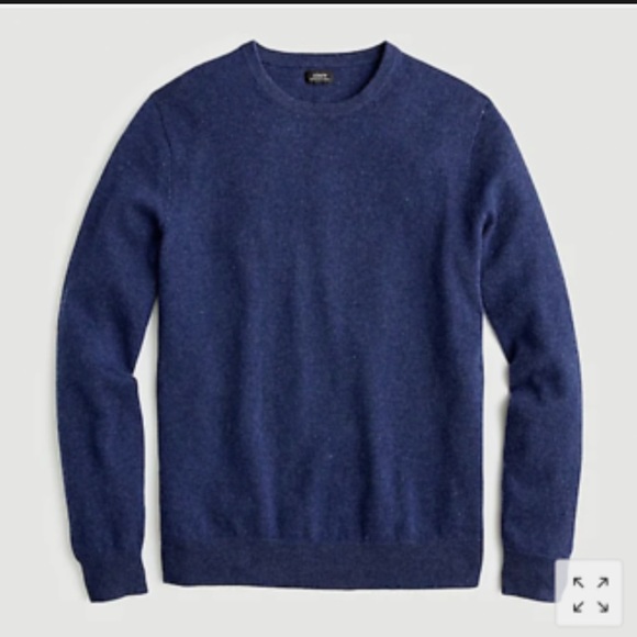 J. Crew 100% Cashmere Blue Crewneck Sweater Size S - Picture 1 of 4